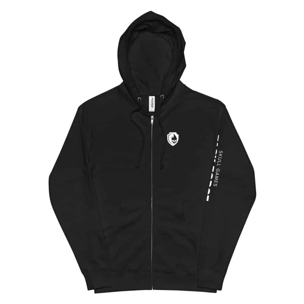 Unisex fleece zip up hoodie